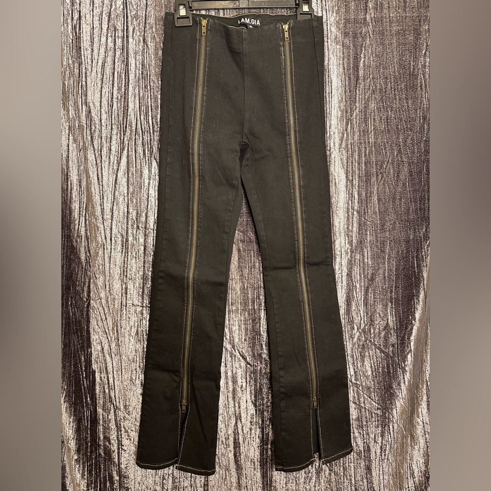 Iamgia zipper detail black Jeans